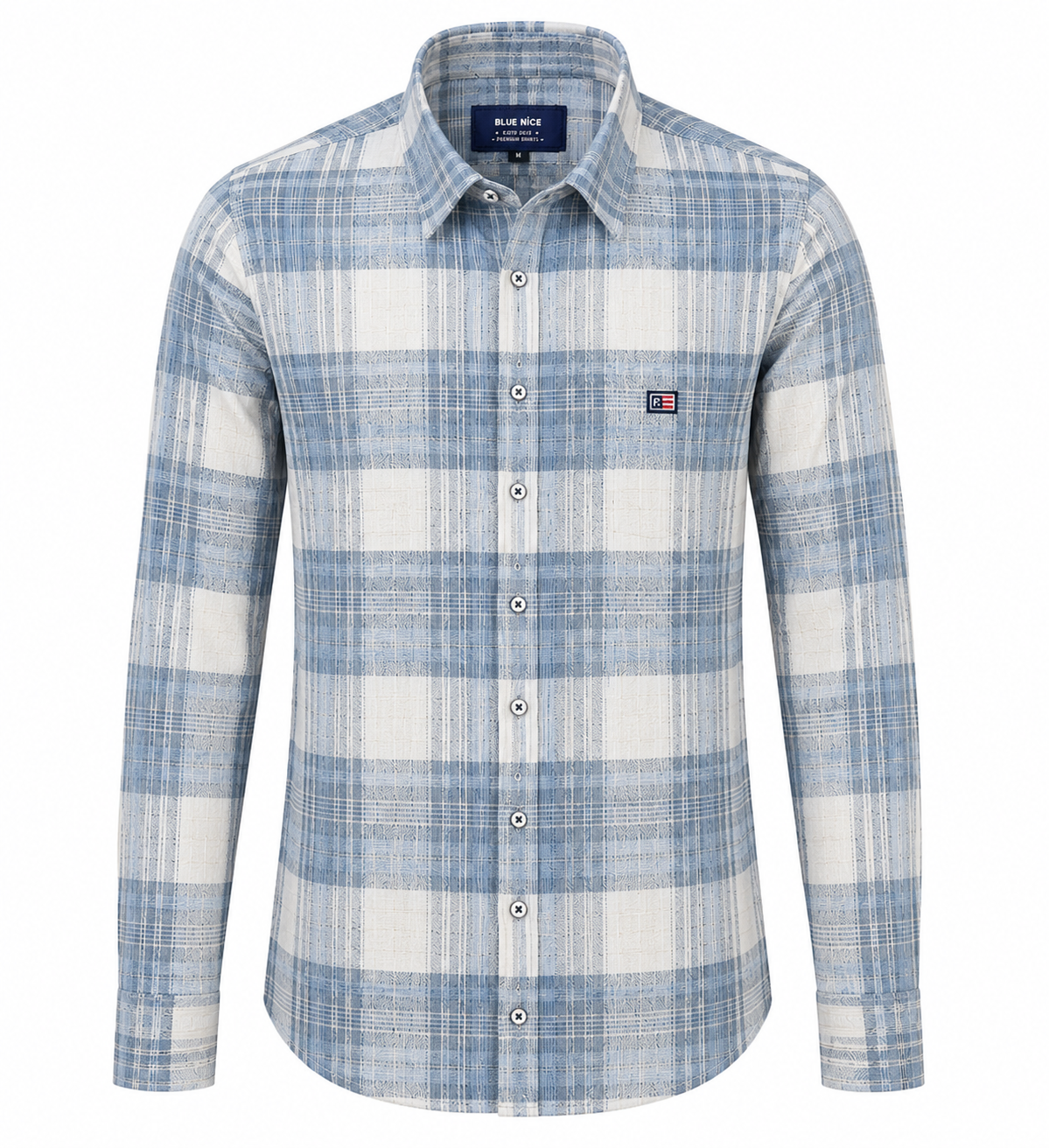 blue nice premium sky blue checked casual cotton shirt for men blue nice premium sky blue checked casual cotton shirt for men