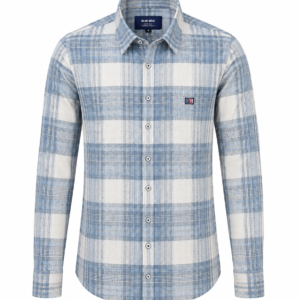 blue nice premium sky blue checked casual cotton shirt for men