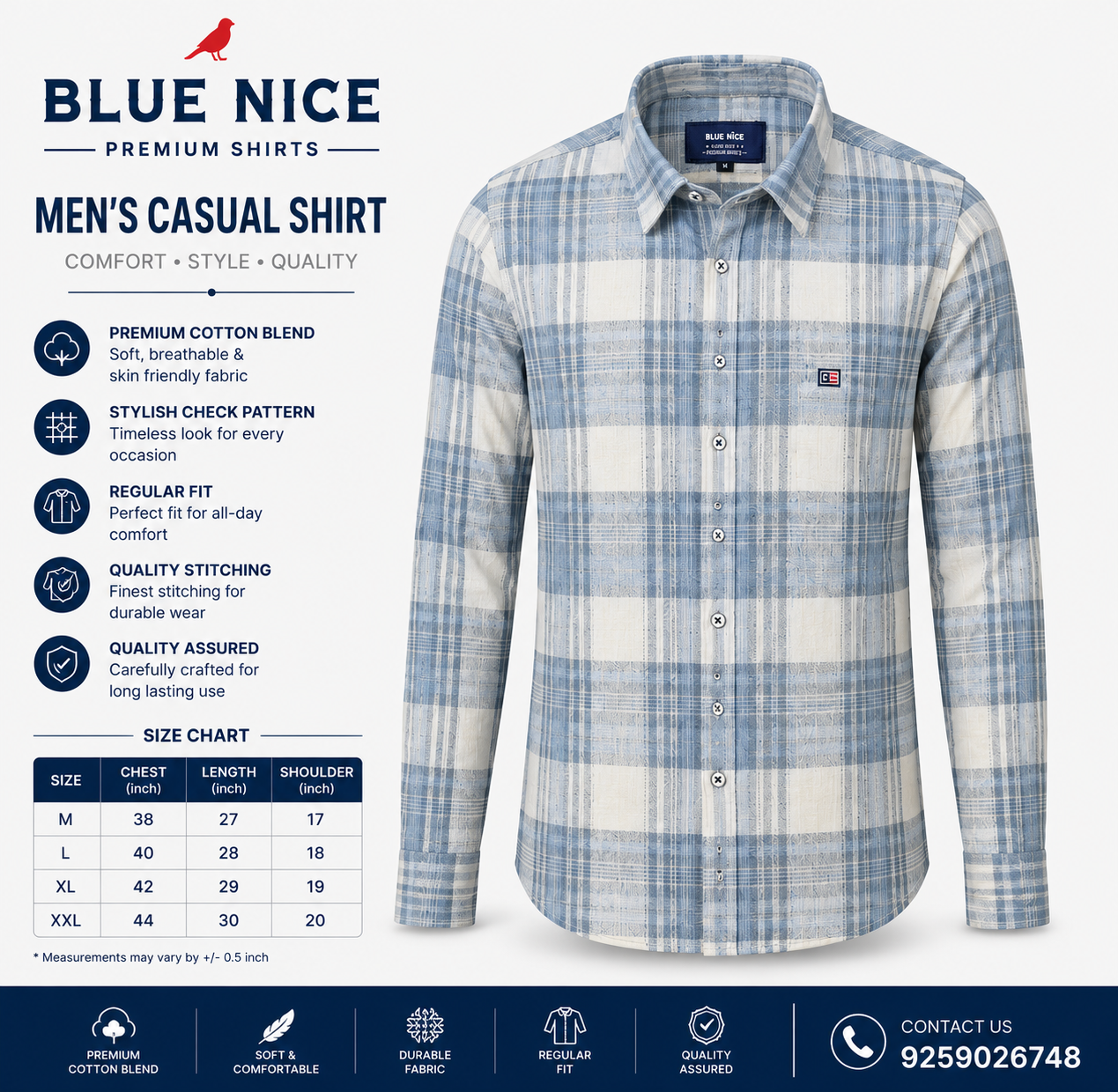 blue nice premium sky blue checked casual cotton shirt for men blue nice premium sky blue checked casual cotton shirt for men