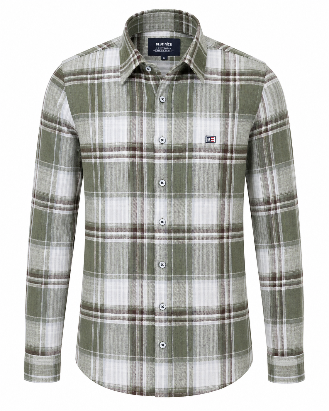 blue nice premium olive green checked casual shirt for men blue nice premium olive green checked casual shirt for men